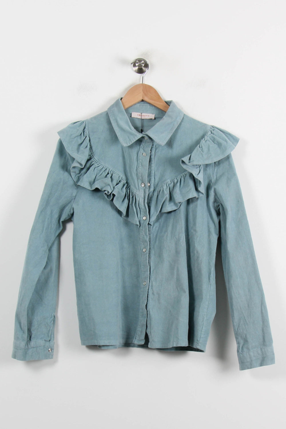 Chemise Volantée Bleue - Taille M/38 de la marque Imprevu | PARAD72140 - Vendu par Paradigme - Image 2