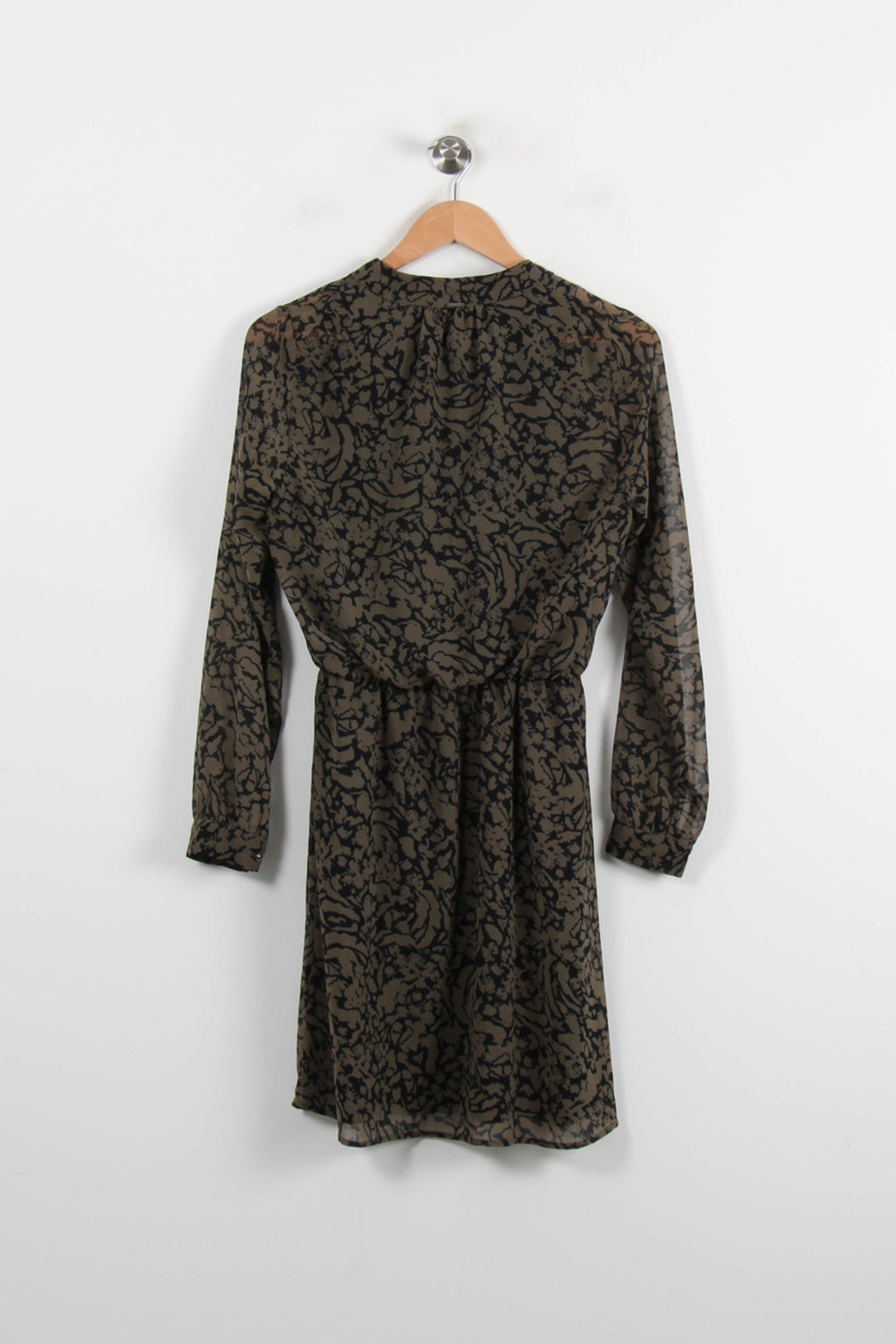 Robe Midi Kaki et Noire - Taille S/36 de la marque IKKS | PARAD72145 - Vendu par Paradigme - Image 4