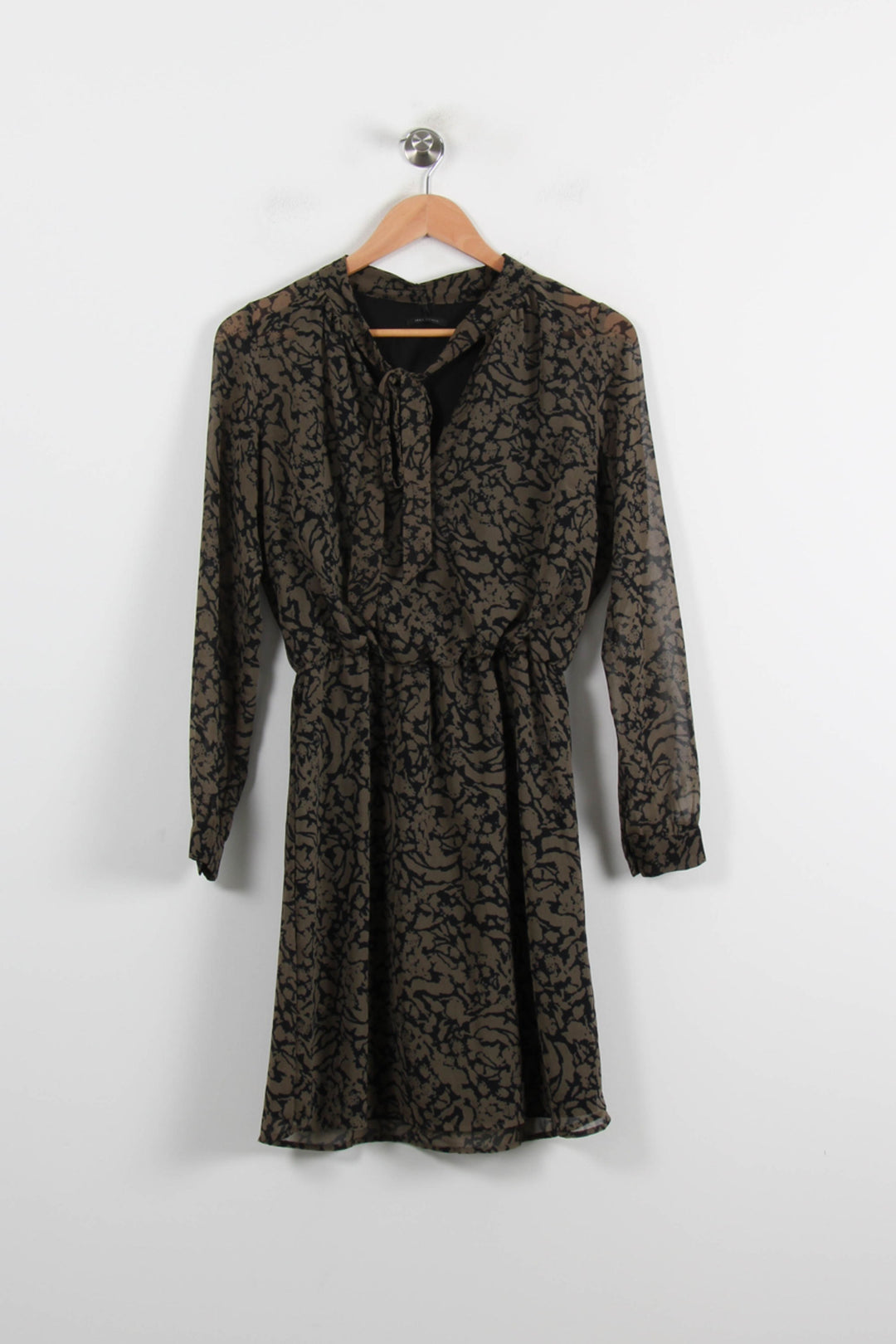 Robe Midi Kaki et Noire - Taille S/36 de la marque IKKS | PARAD72145 - Vendu par Paradigme - Image 2
