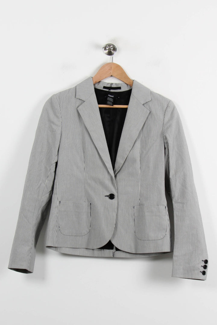 Blazer Blanc et Gris - Taille M/38 de la marque Filippa K | PARAD72147 - Vendu par Paradigme - Image 2