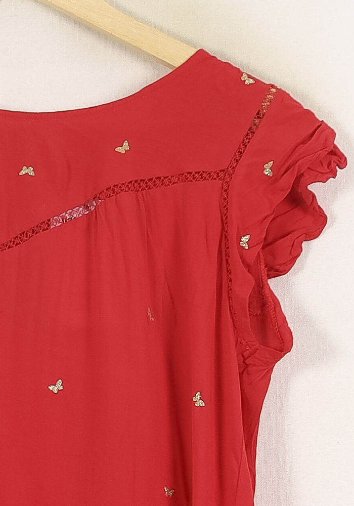 Blouse Rouge - Taille M/38 de la marque Grace & Mila | PARAD72155 - Vendu par Paradigme - Image 3