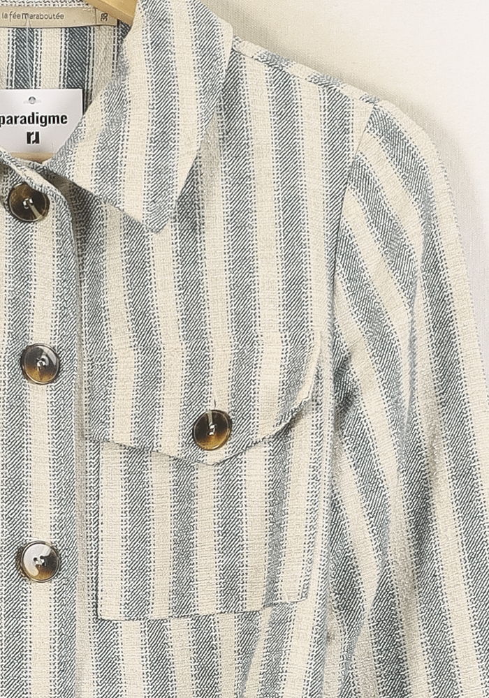 Veste Bleu et Blanc - Taille M/38 de la marque La Fée Maraboutée | PARAD72160 - Vendu par Paradigme - Image 3