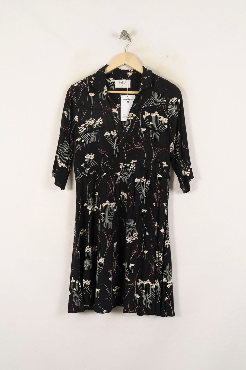 Robe Courte Noire et Blanche - Taille XS/34 de la marque ba&sh | PARAD72175 - Vendu par Paradigme - Image 2