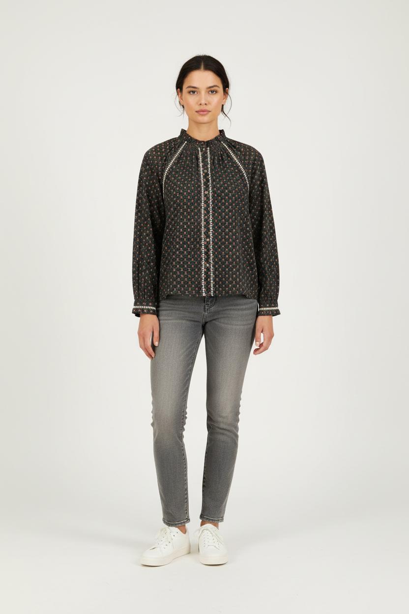 Blouse Noire - Taille XS/34 de la marque Sézane | PARAD72177 - Vendu par Paradigme - Image 1