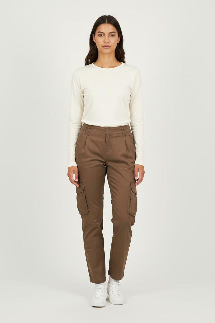 Pantalon Cargo Marron - Taille S/36 de la marque IKKS | PARAD72189 - Vendu par Paradigme - Image 1