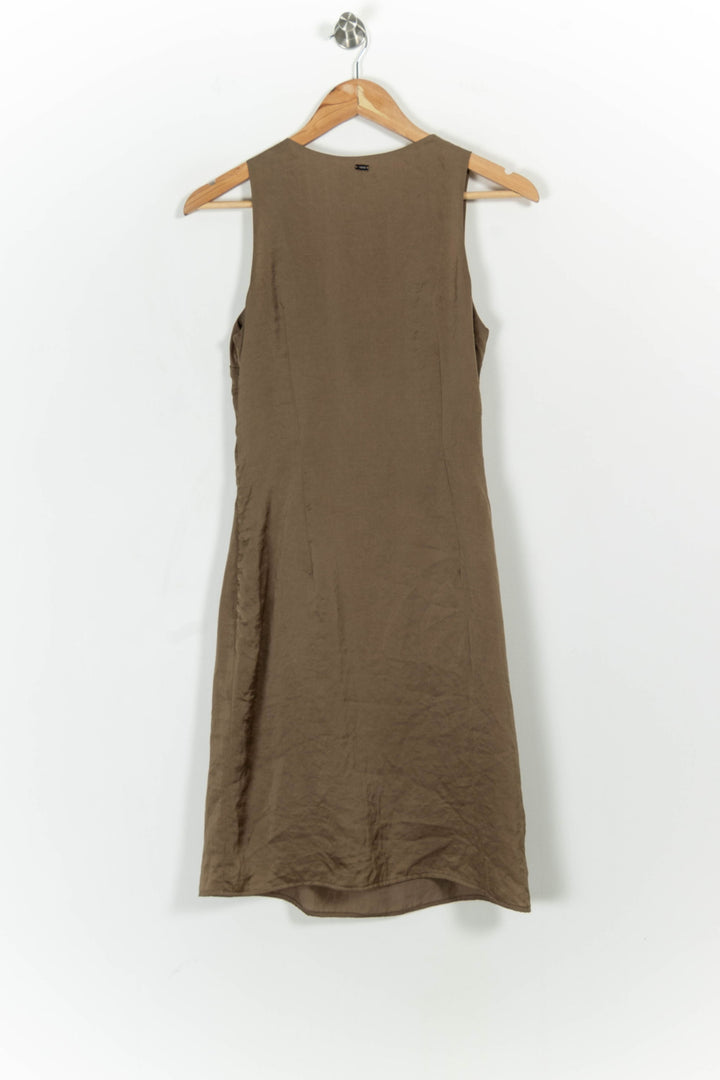 Robe Drapée Marron - Taille M/38 de la marque IKKS | PARAD72190 - Vendu par Paradigme - Image 4
