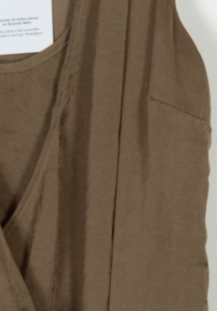 Robe Drapée Marron - Taille M/38 de la marque IKKS | PARAD72190 - Vendu par Paradigme - Image 3