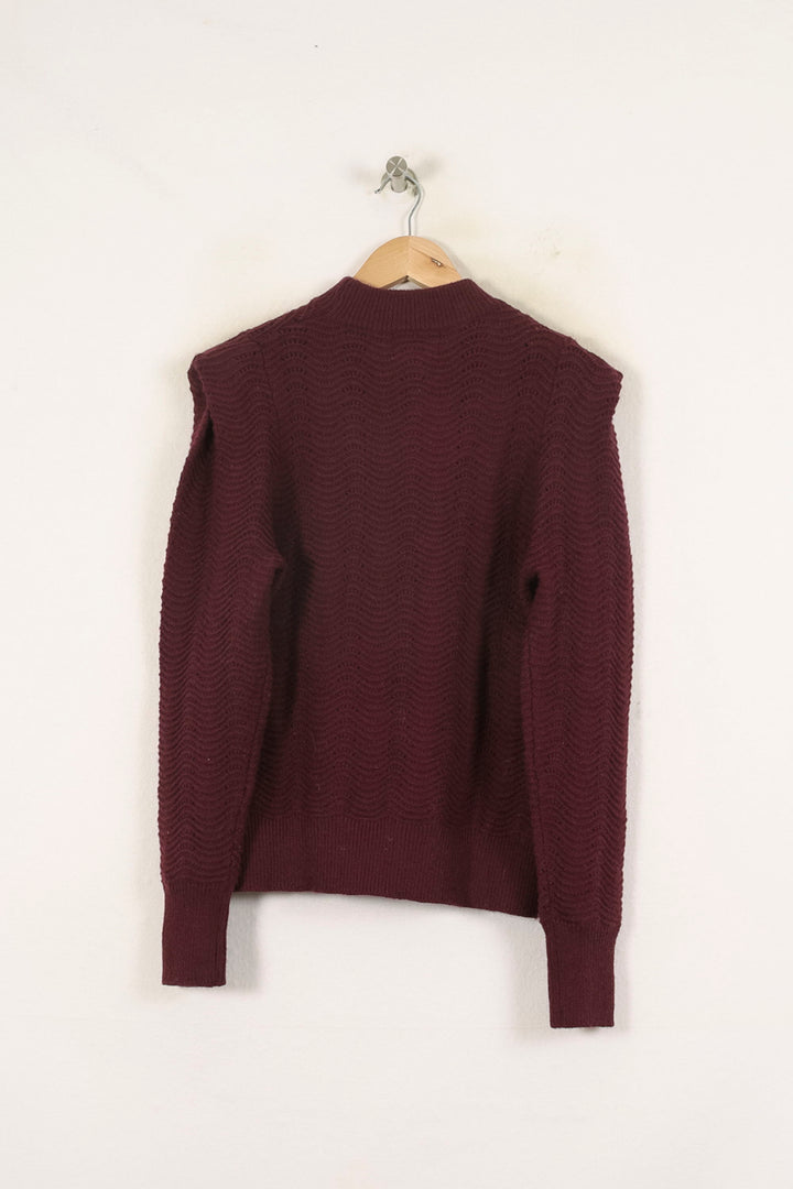 Pull Bordeaux - Taille M/38 de la marque Maison 123 | PARAD72194 - Vendu par Paradigme - Image 4