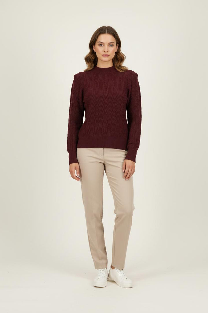 Pull Bordeaux - Taille M/38 de la marque Maison 123 | PARAD72194 - Vendu par Paradigme - Image 1