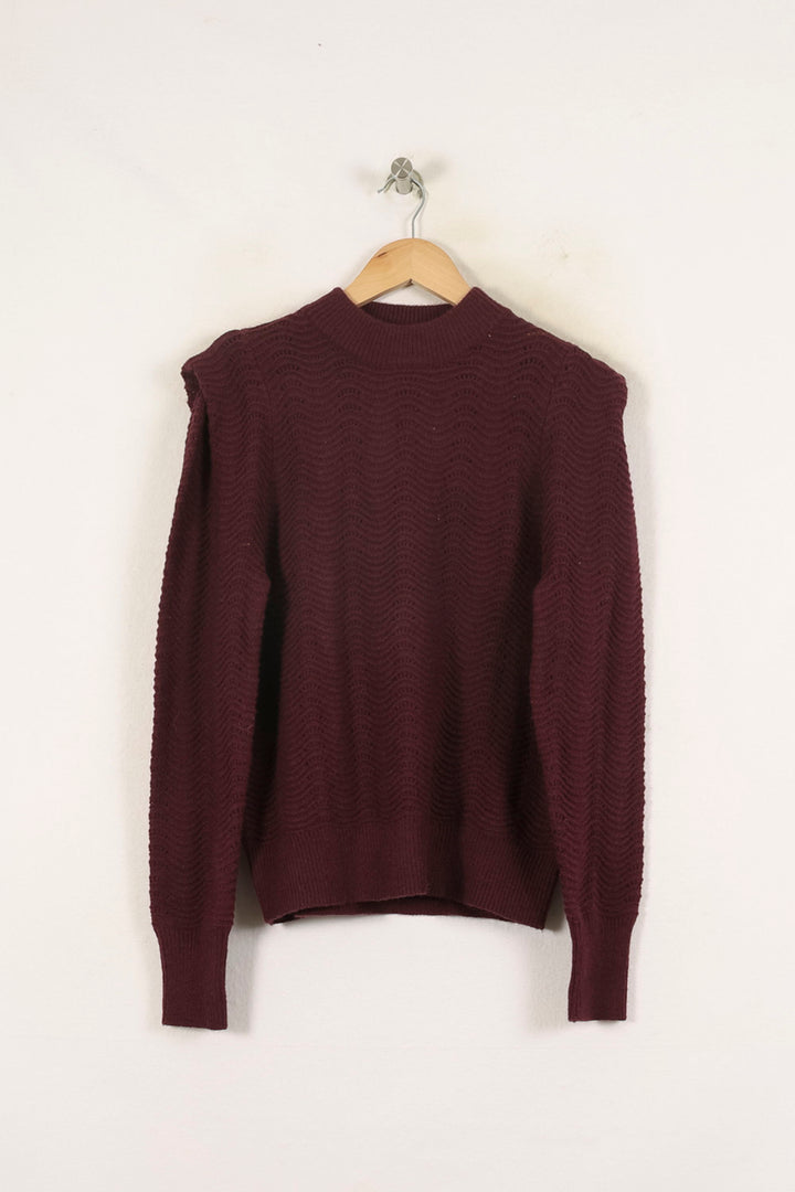 Pull Bordeaux - Taille M/38 de la marque Maison 123 | PARAD72194 - Vendu par Paradigme - Image 2