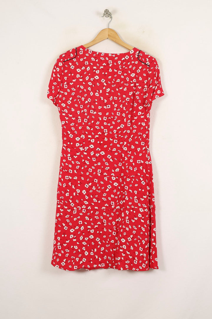Robe Fleurie Rouge et Blanche - Taille L/40 de la marque Caroll | PARAD72196 - Vendu par Paradigme - Image 4