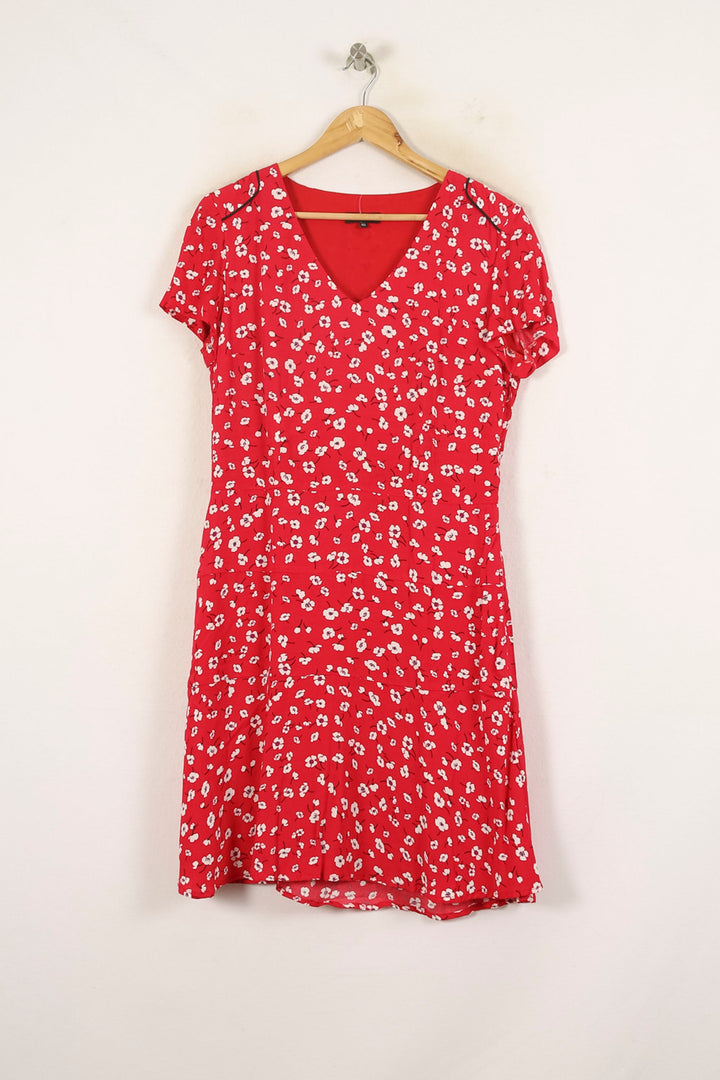 Robe Fleurie Rouge et Blanche - Taille L/40 de la marque Caroll | PARAD72196 - Vendu par Paradigme - Image 2