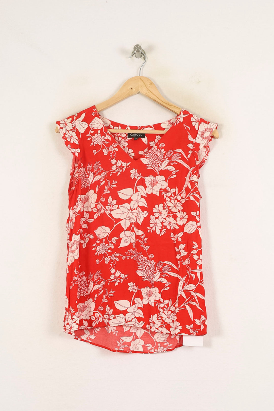 Blouse Rouge et Blanche - Taille M/38 de la marque Caroll | PARAD72197 - Vendu par Paradigme - Image 2