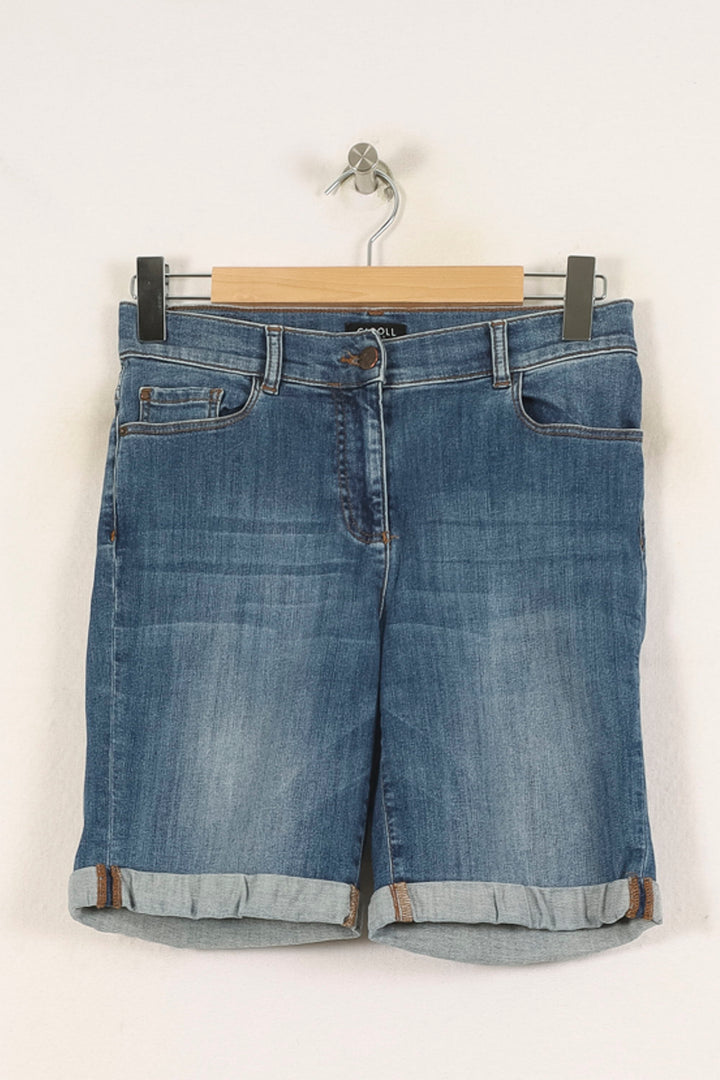 Short en Jean Bleu - Taille M/38 de la marque Caroll | PARAD72198 - Vendu par Paradigme - Image 2