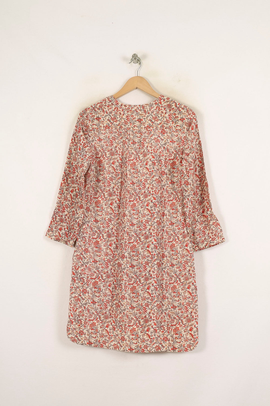 Robe Imprimée Orange et Écru - Taille L/40 de la marque Caroll | PARAD72202 - Vendu par Paradigme - Image 4