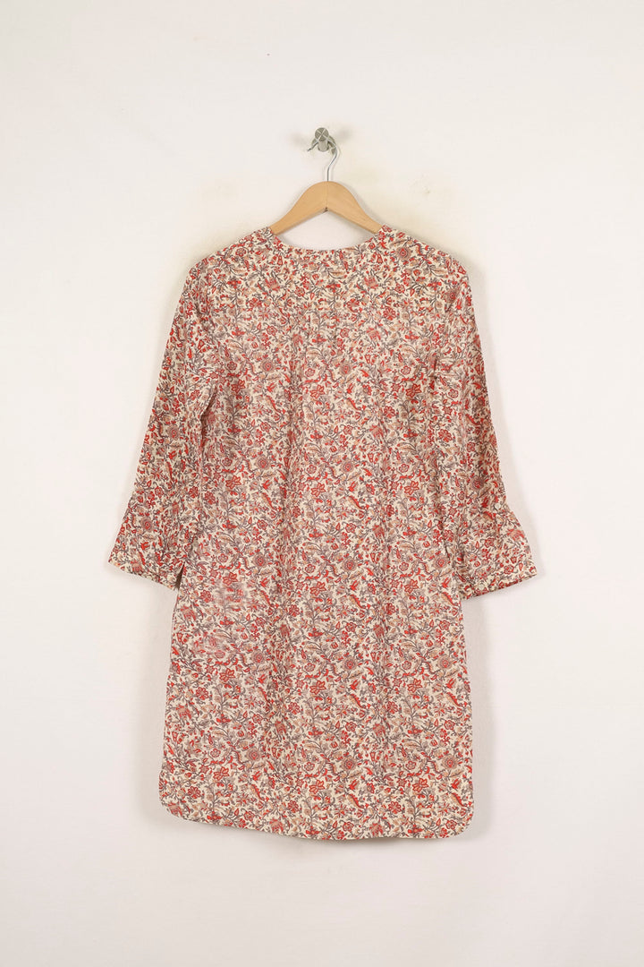 Robe Imprimée Orange et Écru - Taille L/40 de la marque Caroll | PARAD72202 - Vendu par Paradigme - Image 4