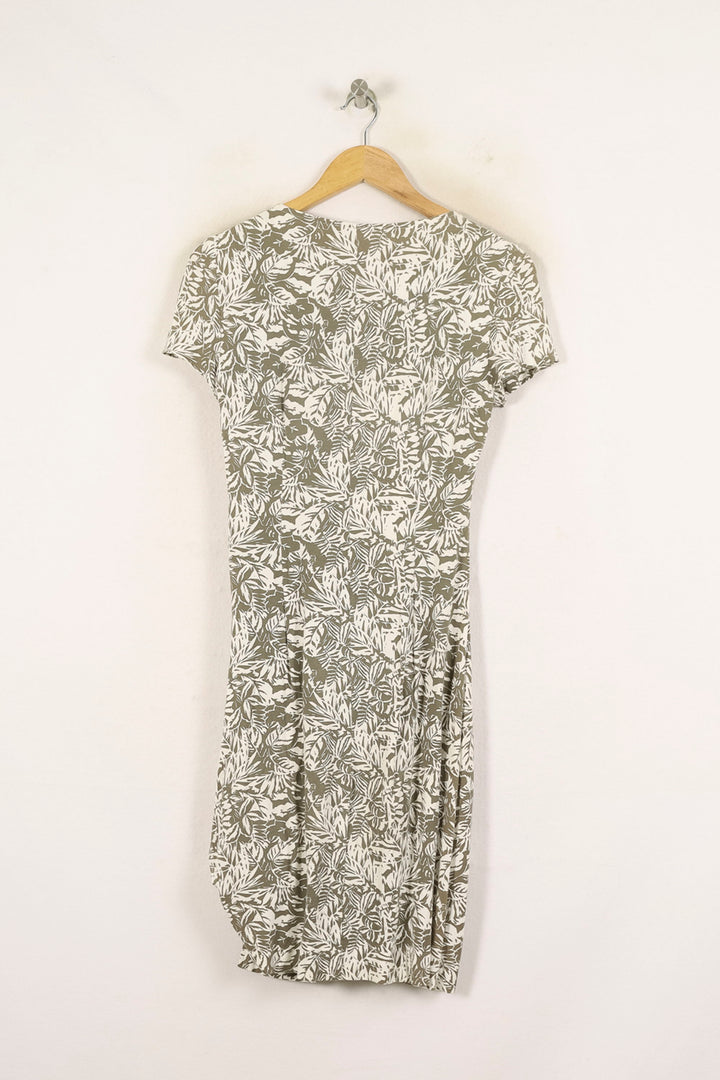 Robe Midi Verte et Blanche - Taille S/36 de la marque Caroll | PARAD72203 - Vendu par Paradigme - Image 4