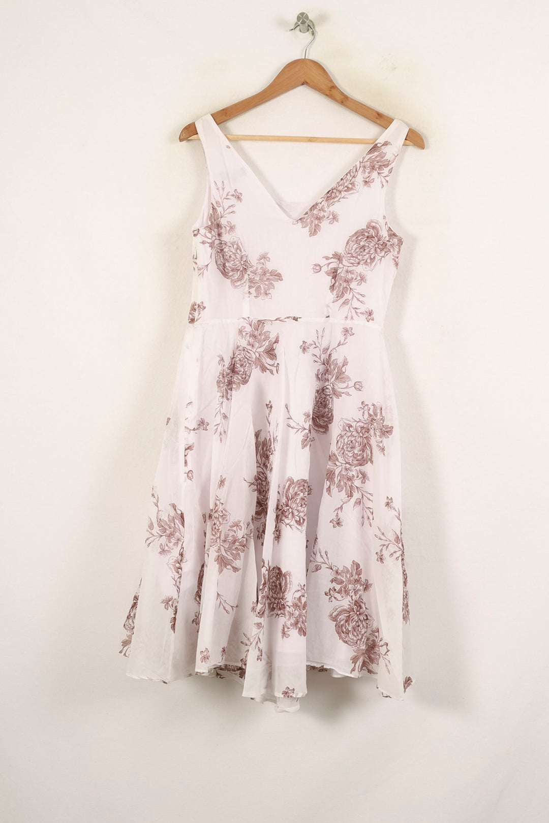 Robe Blanche et Rose - Taille L/40 de la marque Caroll | PARAD72204 - Vendu par Paradigme - Image 4