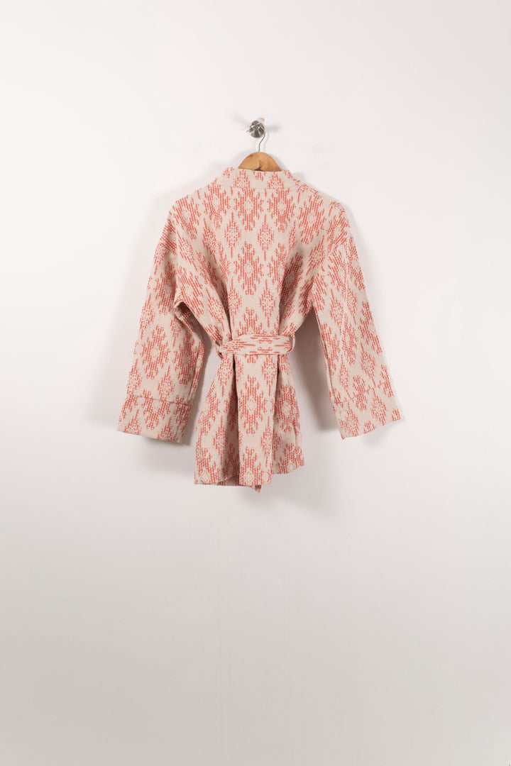 Kimono Rose et Blanc - Taille S/36 de la marque La Fée Maraboutée | PARAD72210 - Vendu par Paradigme - Image 4