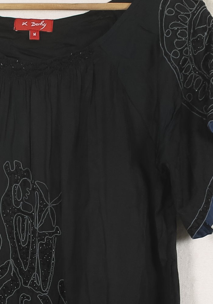 Robe Courte Noire - Taille M/38 de la marque Derhy | PARAD72212 - Vendu par Paradigme - Image 3