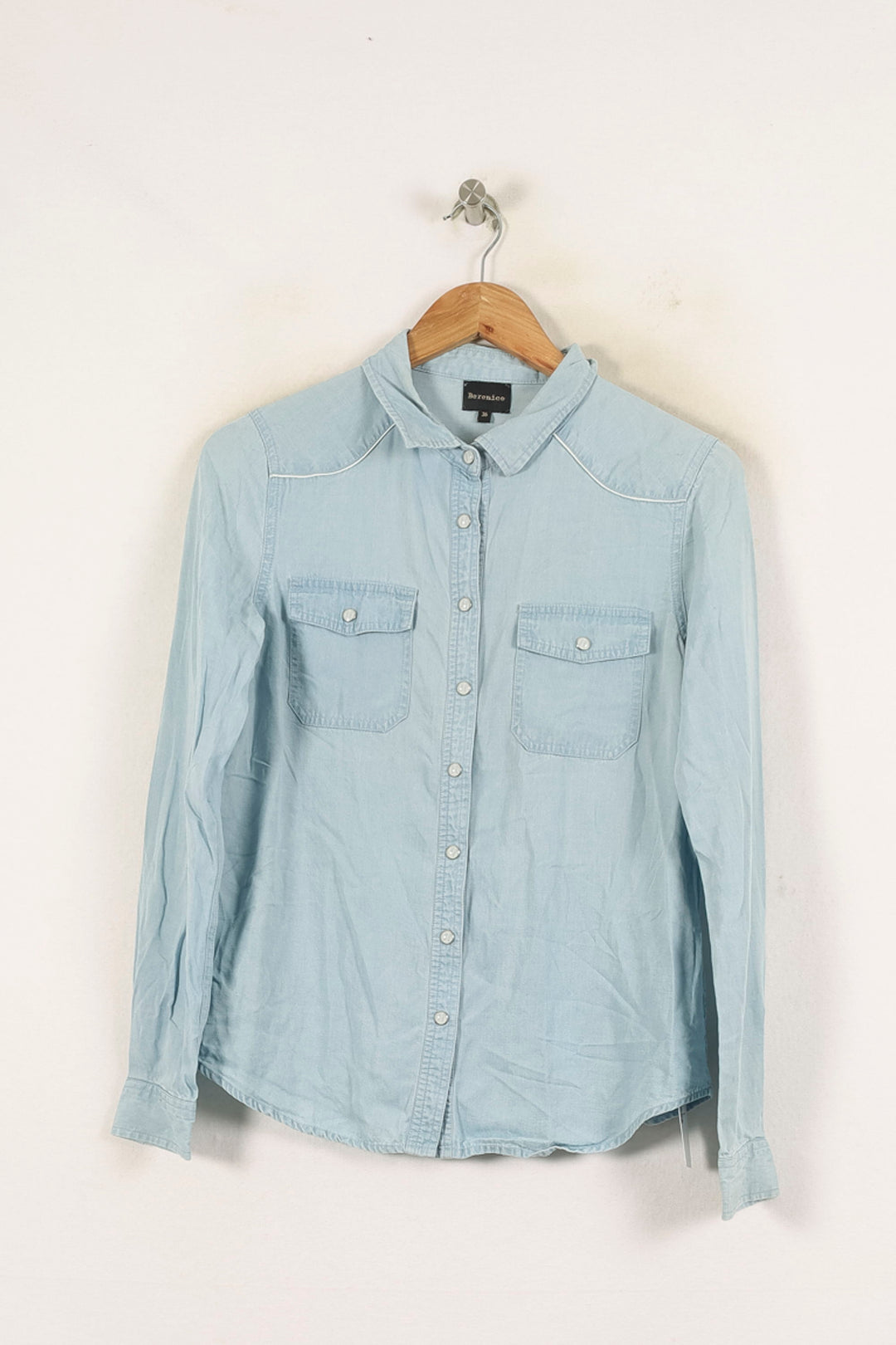 Chemise en Jean Bleue - Taille S/36 de la marque Bérénice | PARAD72214 - Vendu par Paradigme - Image 2