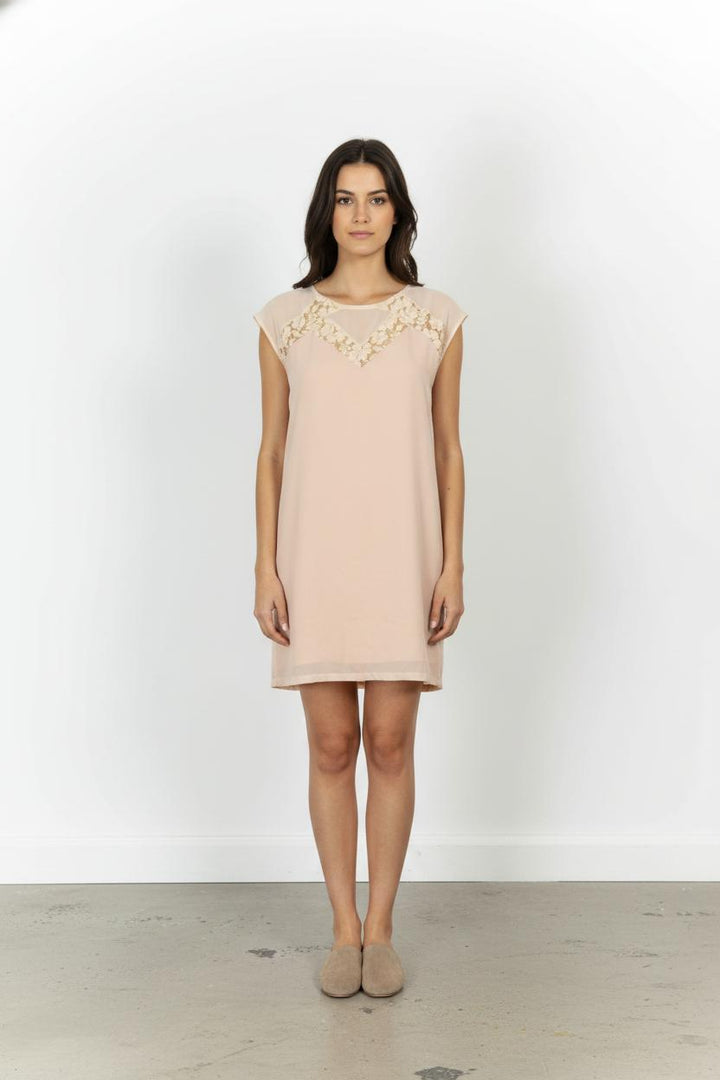 Robe Droite Orange clair et Beige - Taille S/36 de la marque Grace & Mila | PARAD72215 - Vendu par Paradigme - Image 1