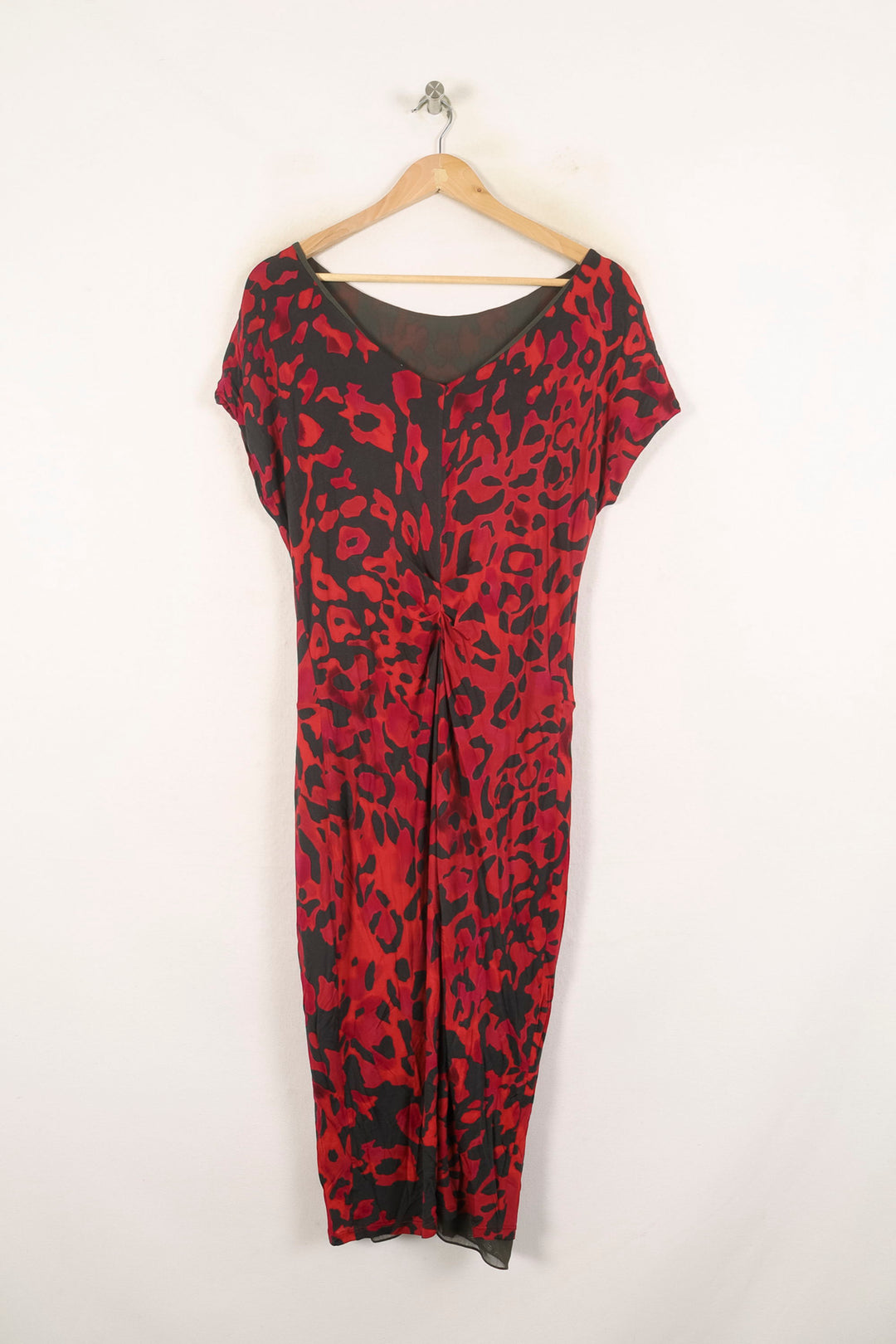 Robe Longue Rouge et Noire - Taille S/36 de la marque Max Mara | PARAD72227 - Vendu par Paradigme - Image 4
