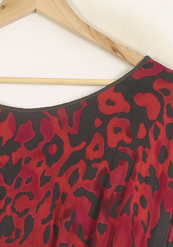 Robe Longue Rouge et Noire - Taille S/36 de la marque Max Mara | PARAD72227 - Vendu par Paradigme - Image 3