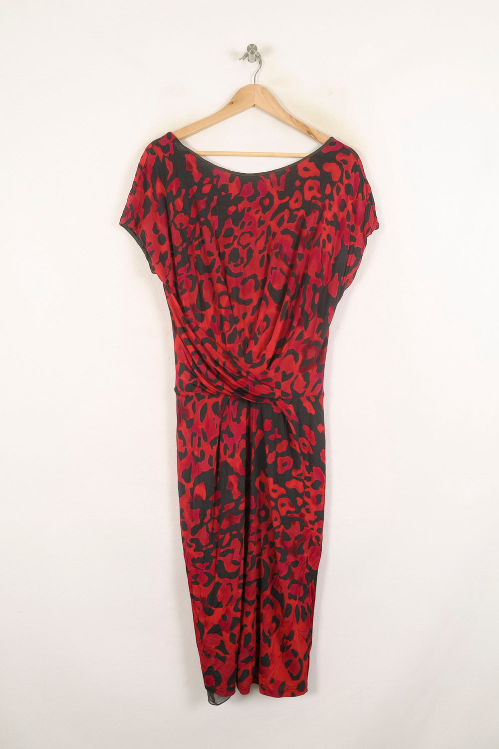 Robe Longue Rouge et Noire - Taille S/36 de la marque Max Mara | PARAD72227 - Vendu par Paradigme - Image 2
