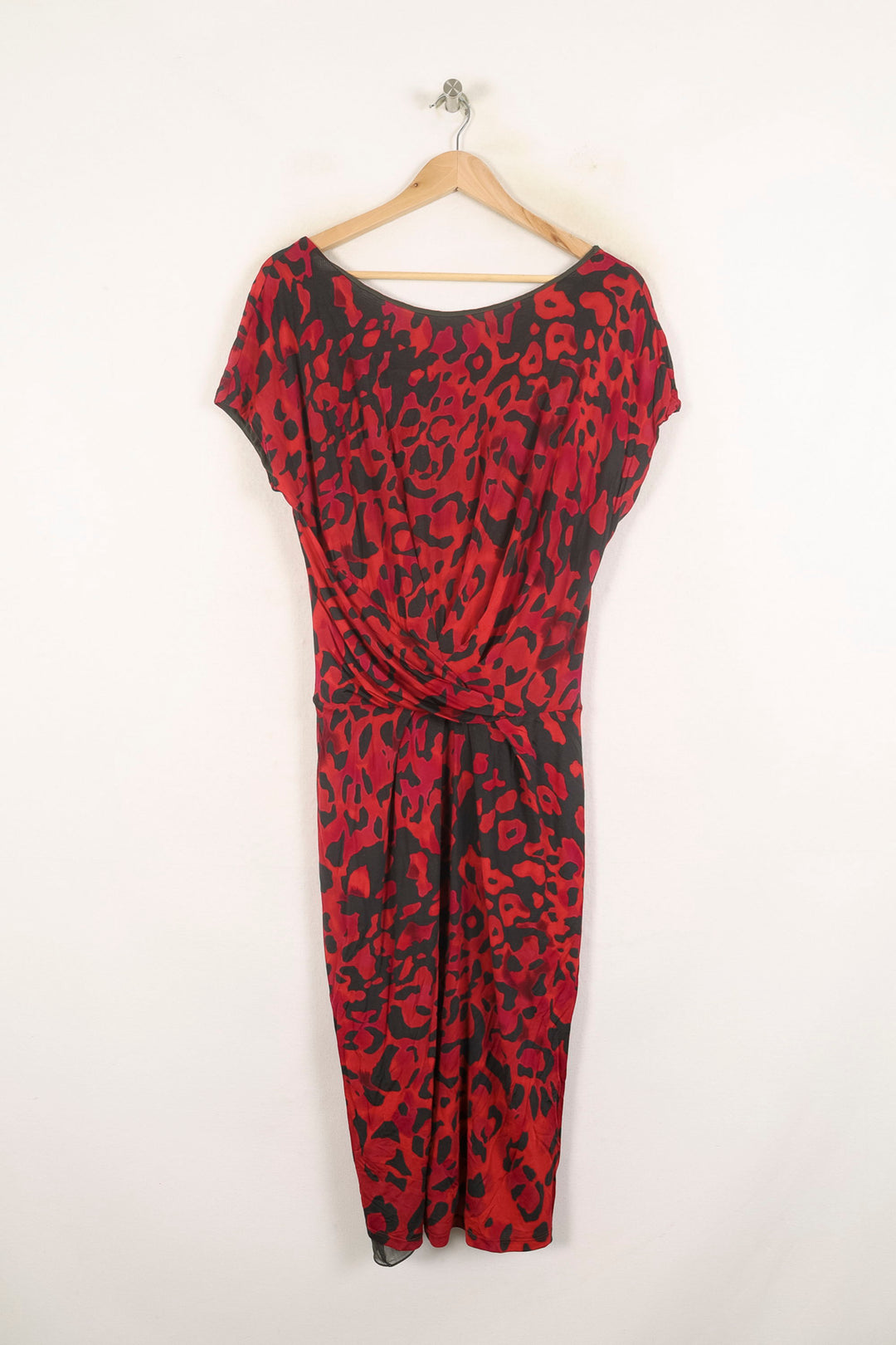 Robe Longue Rouge et Noire - Taille S/36 de la marque Max Mara | PARAD72227 - Vendu par Paradigme - Image 2