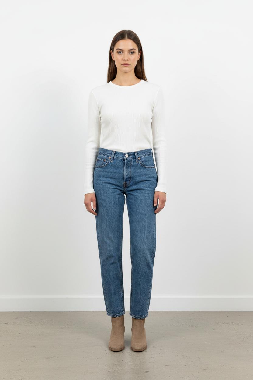 Jean Droit Bleu - Taille M/38 de la marque Levi's | PARAD72228 - Vendu par Paradigme - Image 1