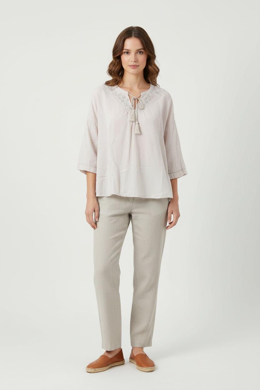 Blouse Beige - Taille L/40 de la marque Sud express | PARAD72234 - Vendu par Paradigme - Image 1