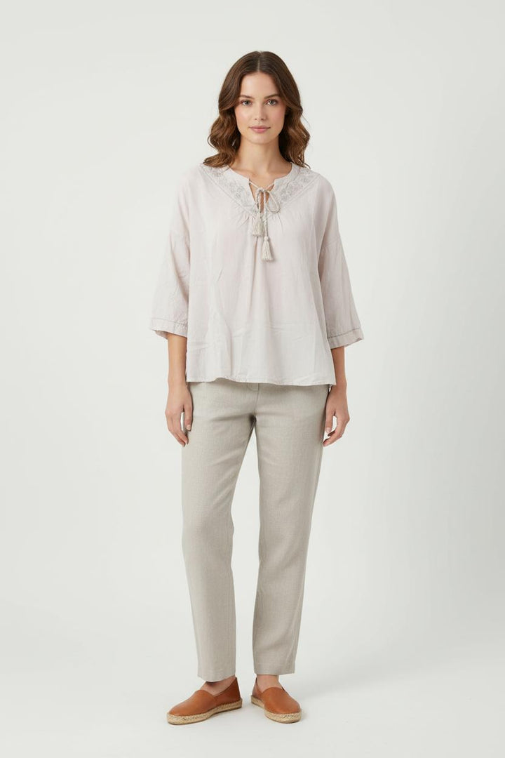 Blouse Beige - Taille L/40 de la marque Sud express | PARAD72234 - Vendu par Paradigme - Image 1