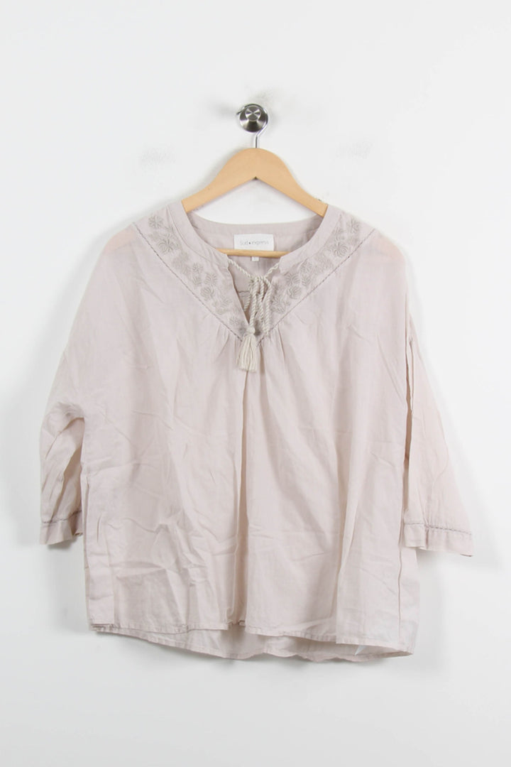 Blouse Beige - Taille L/40 de la marque Sud express | PARAD72234 - Vendu par Paradigme - Image 2
