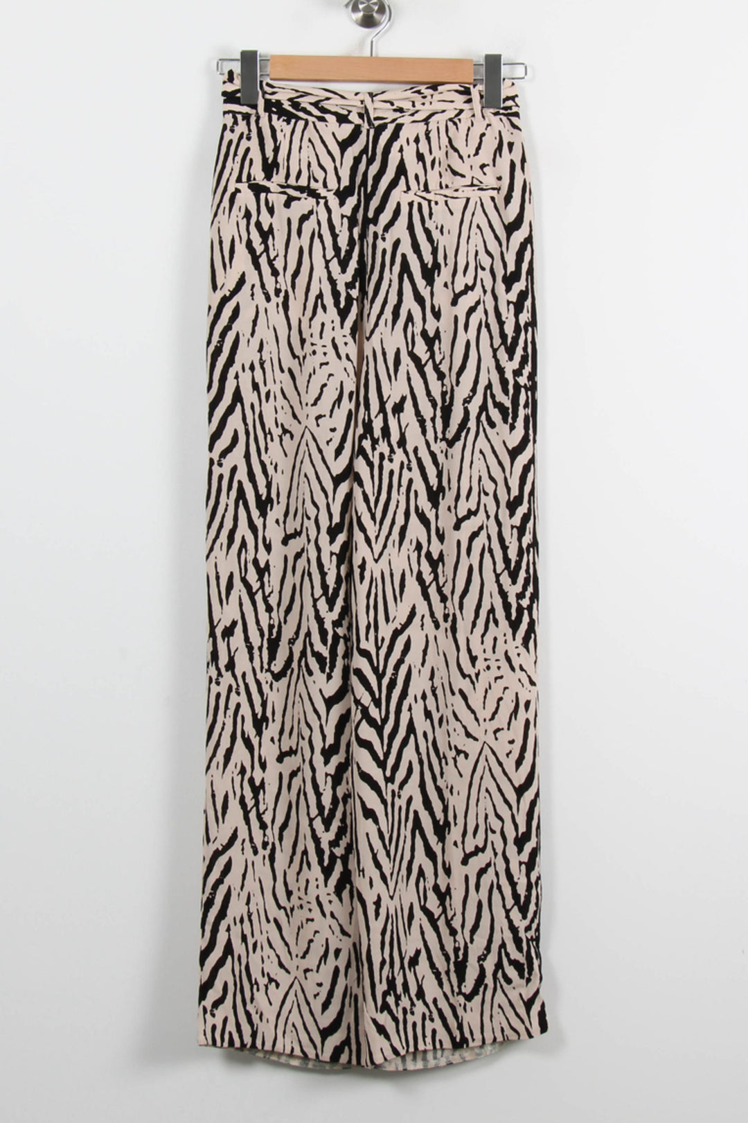 Pantalon Large Beige et Noir - Taille XS/34 de la marque Caroll | PARAD72253 - Vendu par Paradigme - Image 4