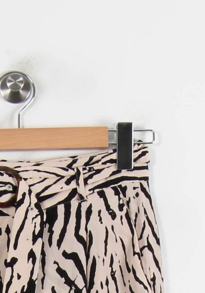Pantalon Large Beige et Noir - Taille XS/34 de la marque Caroll | PARAD72253 - Vendu par Paradigme - Image 3