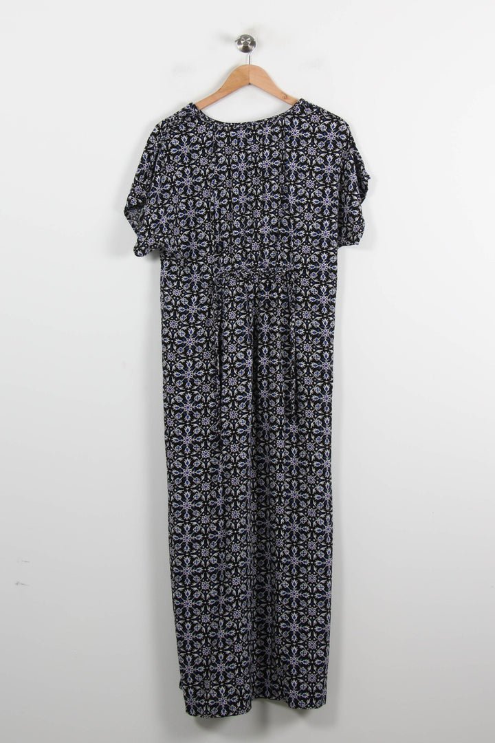 Robe Longue Bleue et Noire - Taille M/38 de la marque La Fée Maraboutée | PARAD72258 - Vendu par Paradigme - Image 4