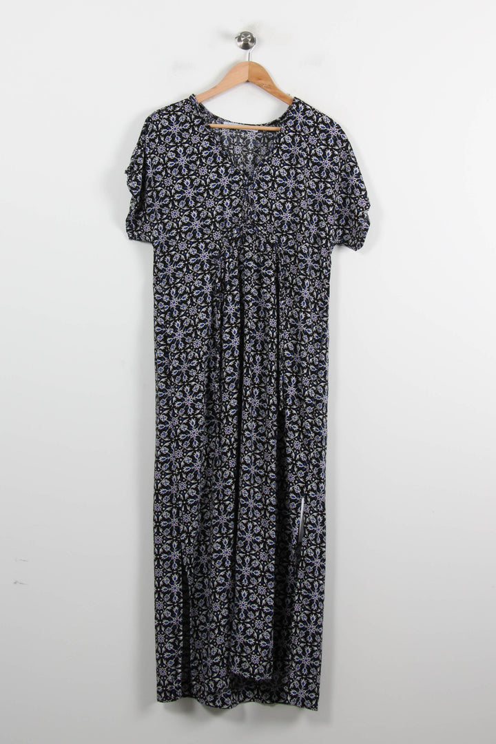 Robe Longue Bleue et Noire - Taille M/38 de la marque La Fée Maraboutée | PARAD72258 - Vendu par Paradigme - Image 2