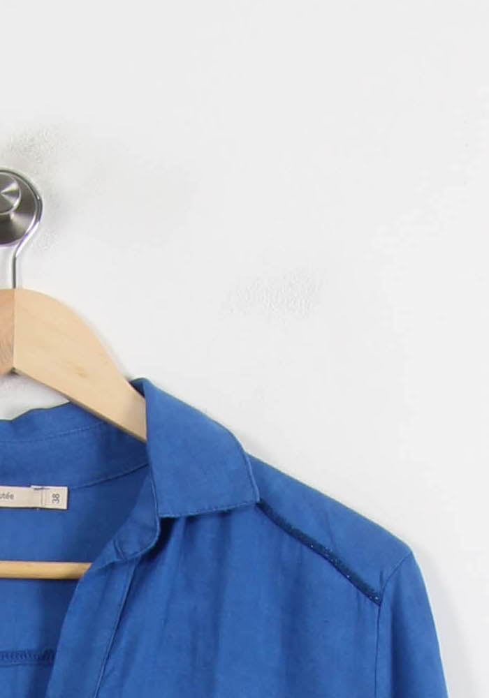 Robe Chemise Bleue - Taille M/38 de la marque La Fée Maraboutée | PARAD72259 - Vendu par Paradigme - Image 3