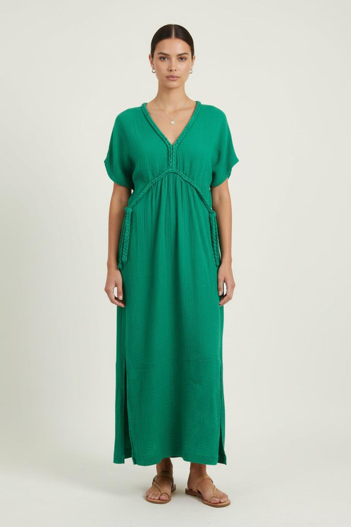 Robe Longue Verte - Taille S/36 de la marque La Fée Maraboutée | PARAD72262 - Vendu par Paradigme - Image 1