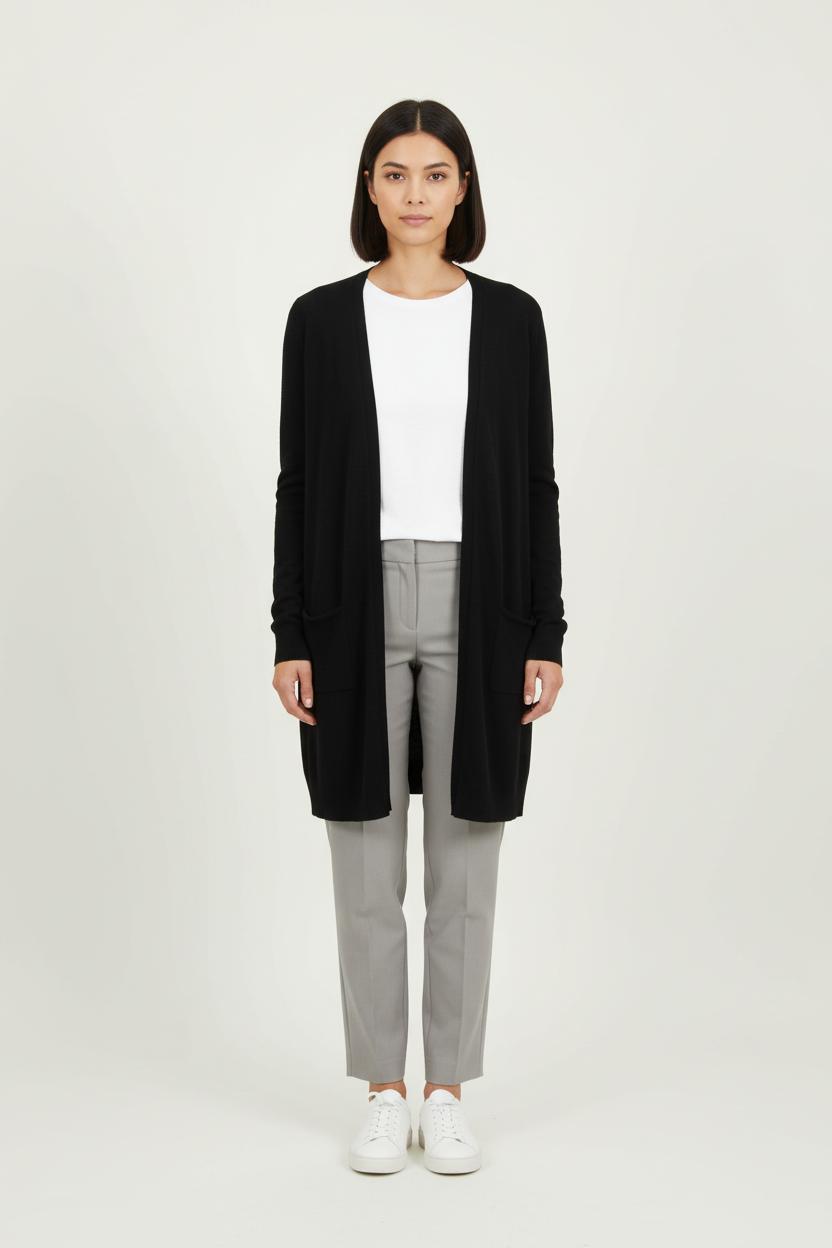 Cardigan Noir - Taille L/40 de la marque La Fée Maraboutée | PARAD72264 - Vendu par Paradigme - Image 1
