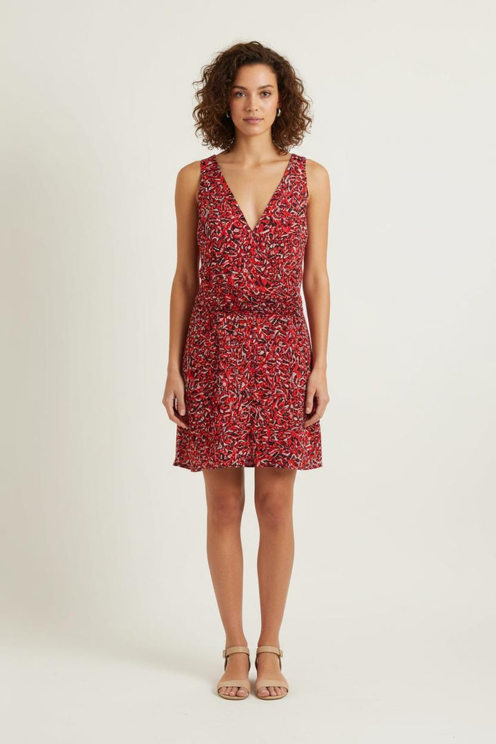 Robe Portefeuille Rouge et Noir - Taille XS/34 de la marque IKKS | PARAD72276 - Vendu par Paradigme - Image 1