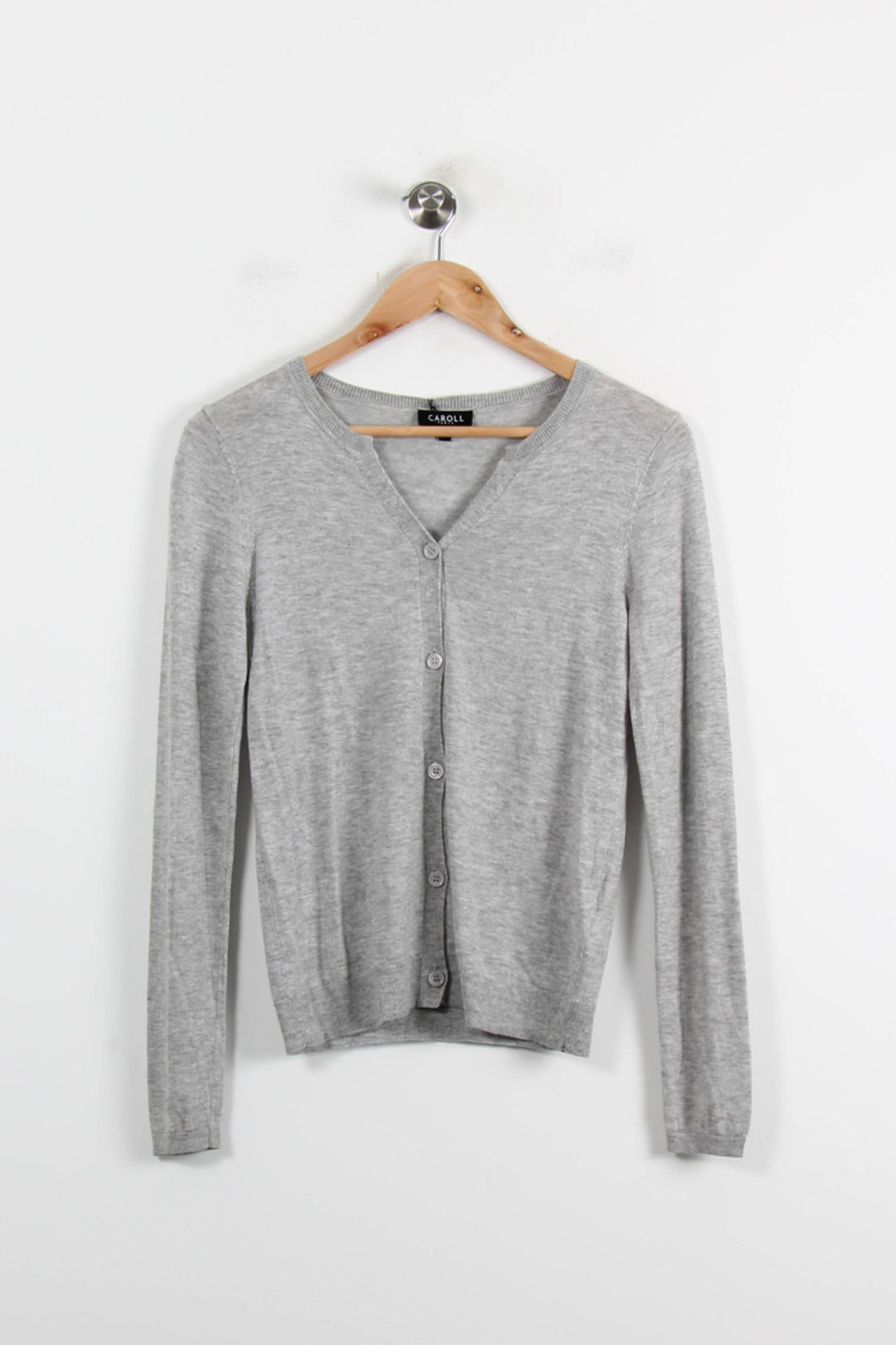 Cardigan Gris - Taille XS/34 de la marque Caroll | PARAD72308 - Vendu par Paradigme - Image 2