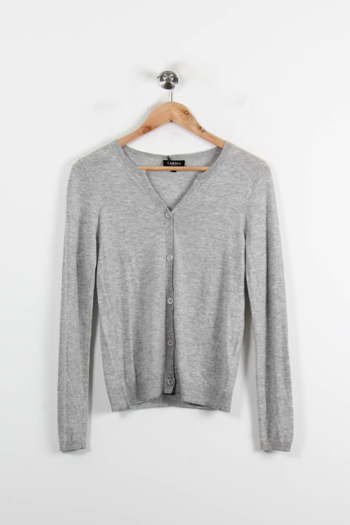 Cardigan Gris - Taille XS/34 de la marque Caroll | PARAD72308 - Vendu par Paradigme - Image 2