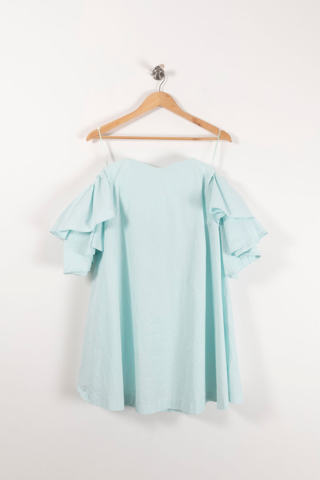 Robe Épaules Dénudées Bleue Claire - Taille S/36 de la marque Claudie Pierlot | PARAD72310 - Vendu par Paradigme - Image 2