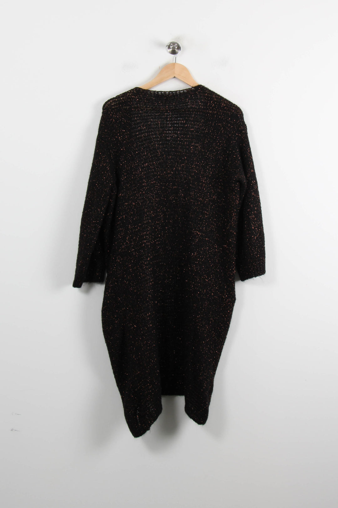 Cardigan Noir et Orange - Taille L/40 de la marque La Fée Maraboutée | PARAD72314 - Vendu par Paradigme - Image 4