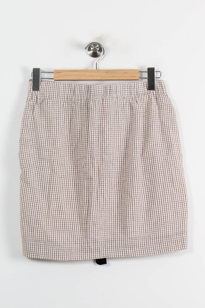 Jupe Courte À Carreaux Beige et Marron - Taille L/40 de la marque Soeur | PARAD72315 - Vendu par Paradigme - Image 4