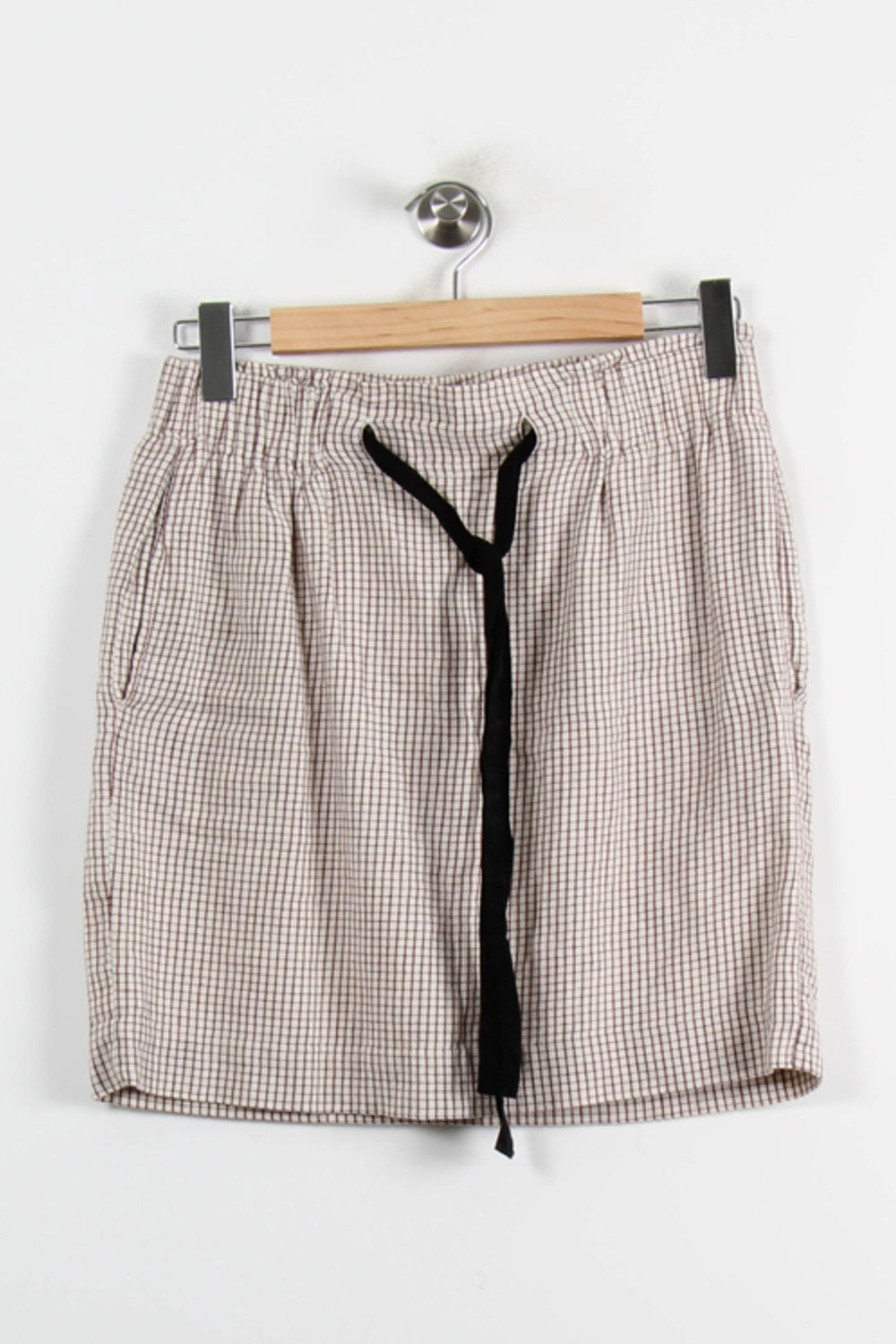 Jupe Courte À Carreaux Beige et Marron - Taille L/40 de la marque Soeur | PARAD72315 - Vendu par Paradigme - Image 2