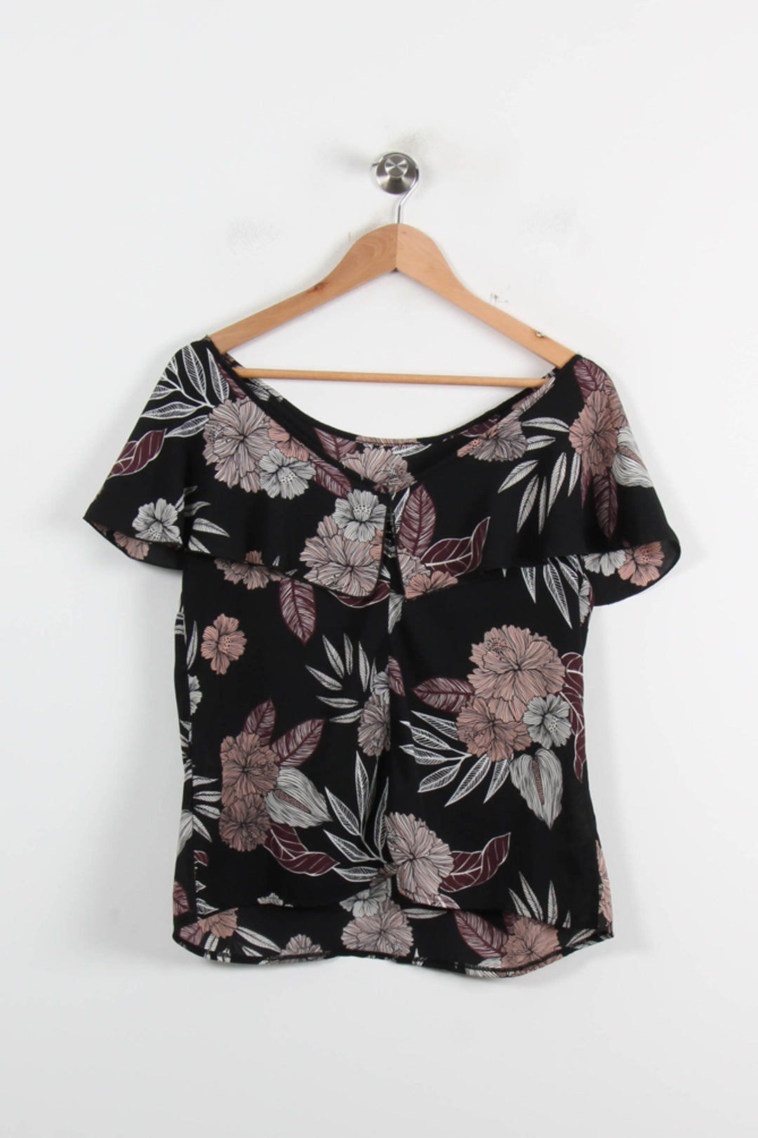 Blouse Noire et Rose - Taille L/40 de la marque La Fée Maraboutée | PARAD72316 - Vendu par Paradigme - Image 4