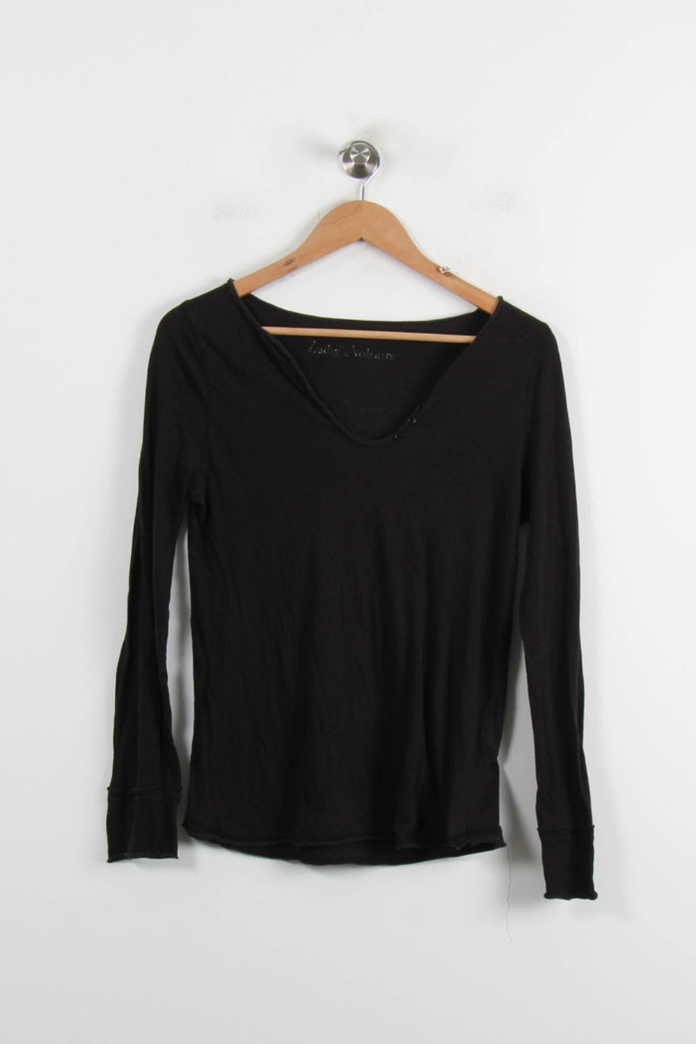 T-shirt Manches Longues Noir - Taille S/36 de la marque Zadig&Voltaire | PARAD72318 - Vendu par Paradigme - Image 2